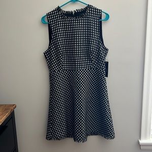 Lulu’s Check Me Out Black and White Checkered Boucher Dress